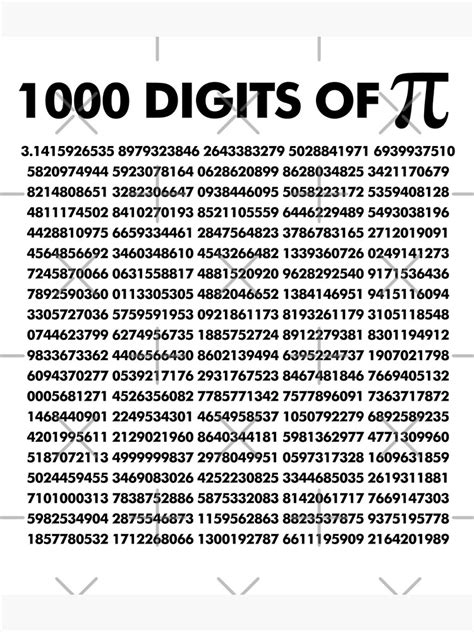 1000 digits of pi.